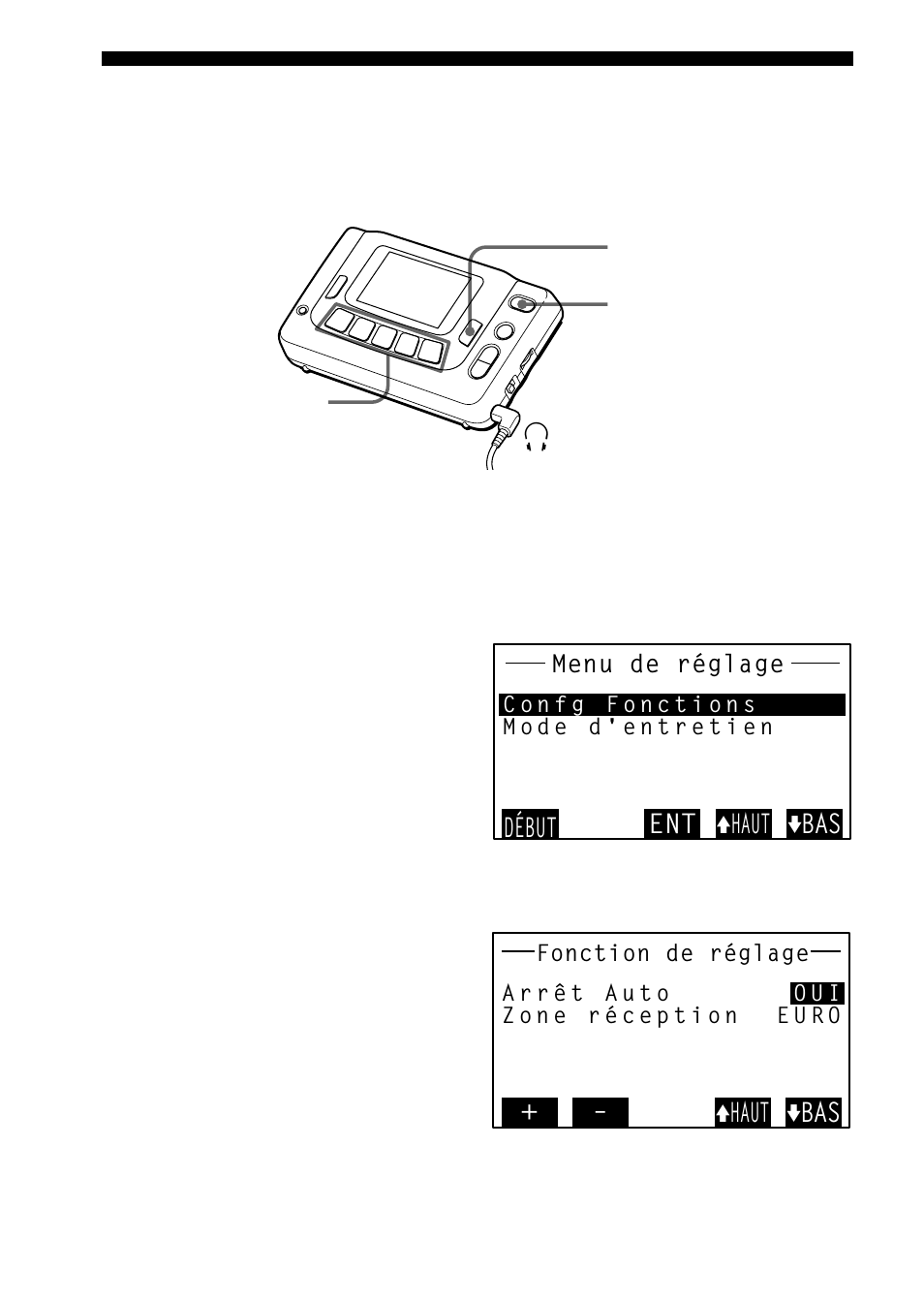 Réglage des fonctions | Sony SRF-DR2000 User Manual | Page 52 / 164