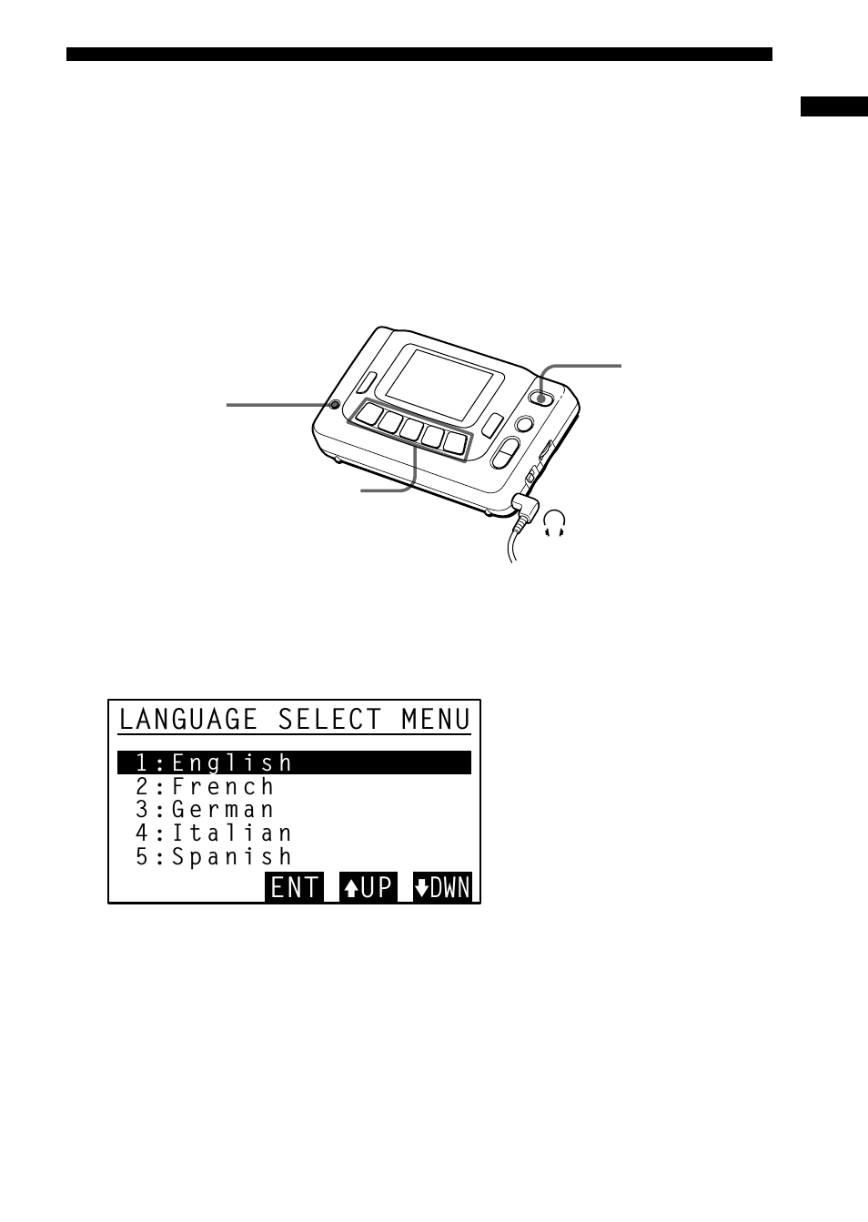 Selecting a language | Sony SRF-DR2000 User Manual | Page 7 / 164