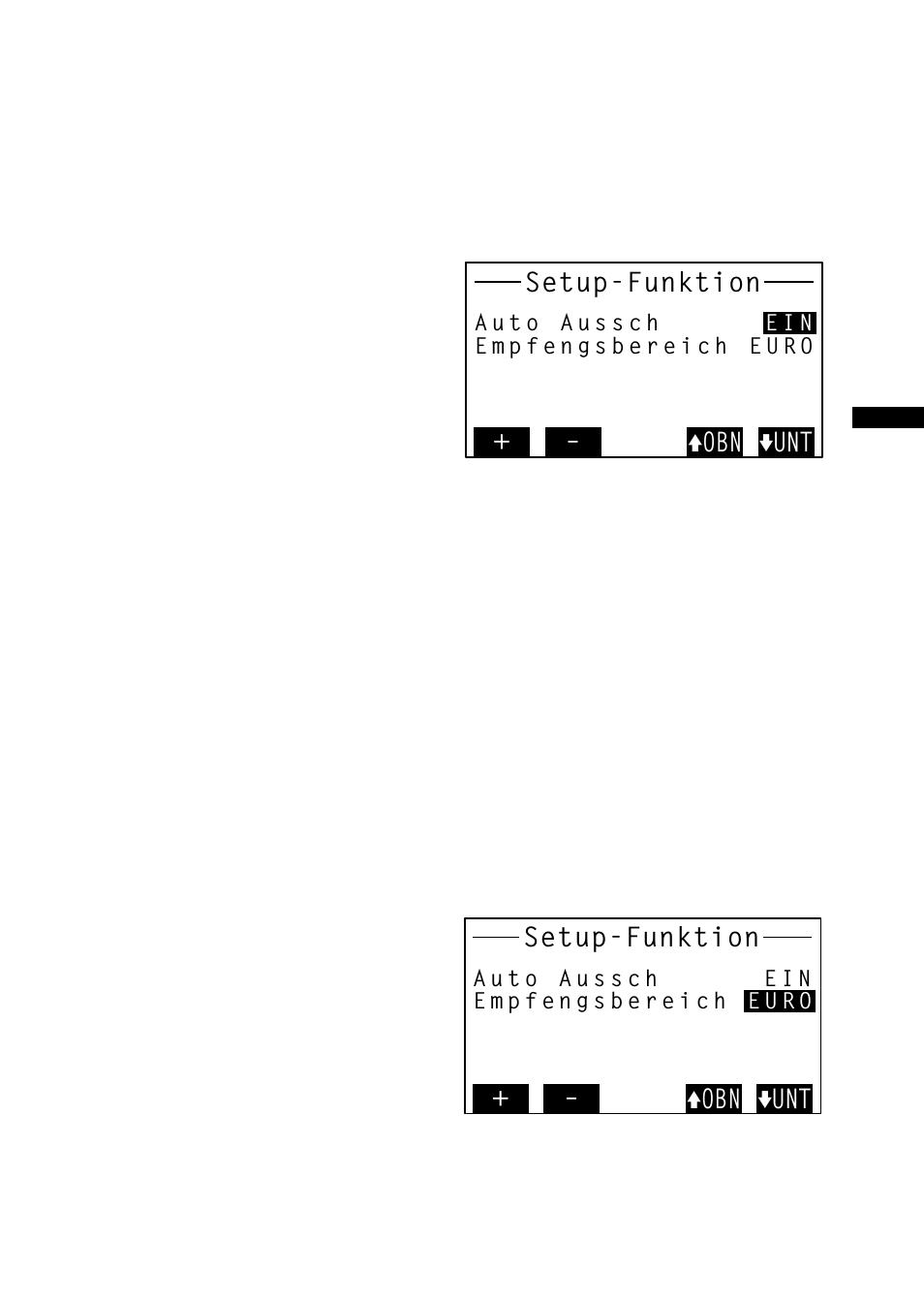 Einstellen der automatischen ausschaltfunktion, Einstellen des empfangsbereiches | Sony SRF-DR2000 User Manual | Page 85 / 164