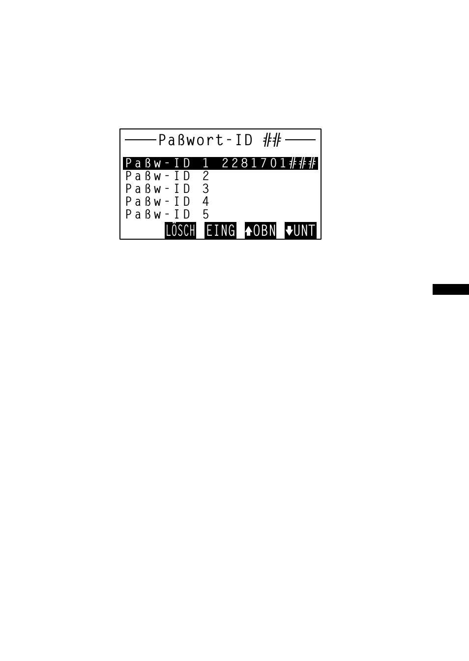 Überprüfen des paßwort-ids | Sony SRF-DR2000 User Manual | Page 89 / 164