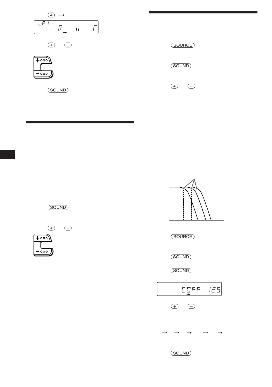 Adjusting the fader (fad), Adjusting the volume of the subwoofer(s) | Sony CDX-C560 User Manual | Page 16 / 28