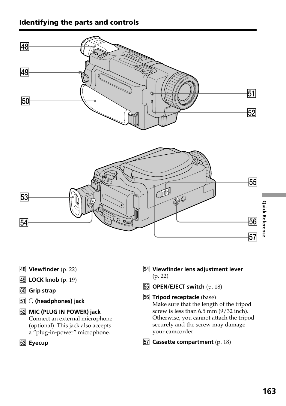 Tg th ts rl rk t; ta tj td tf | Sony TRV828 User Manual | Page 163 / 168