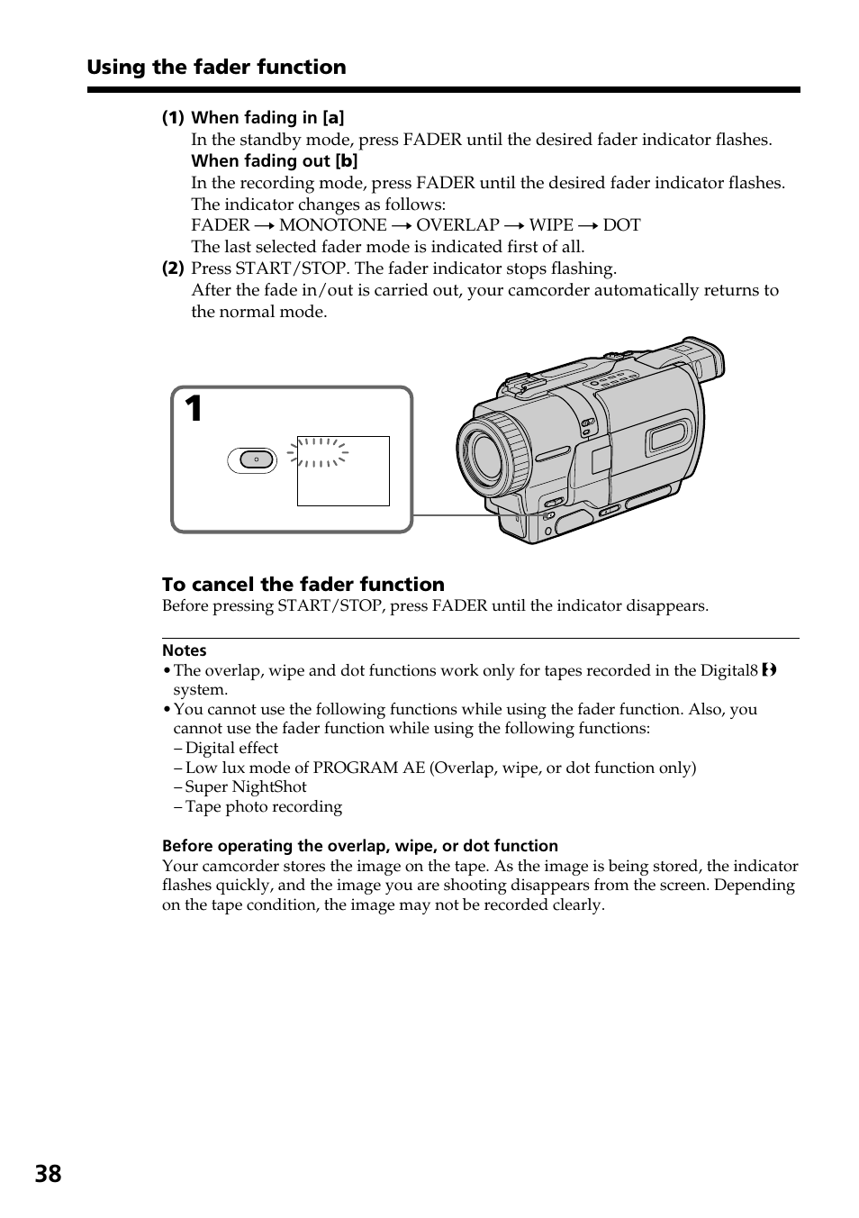 Sony TRV828 User Manual | Page 38 / 168