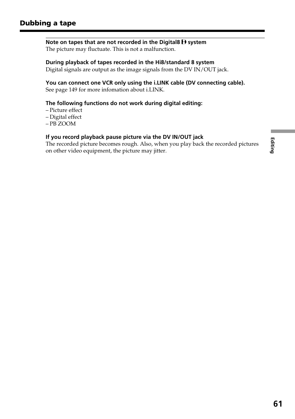 Sony TRV828 User Manual | Page 61 / 168