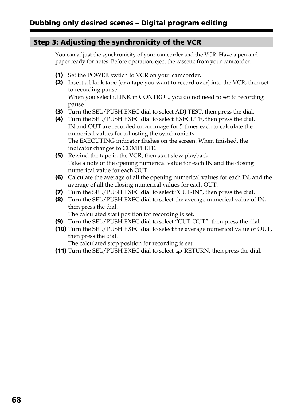 Sony TRV828 User Manual | Page 68 / 168