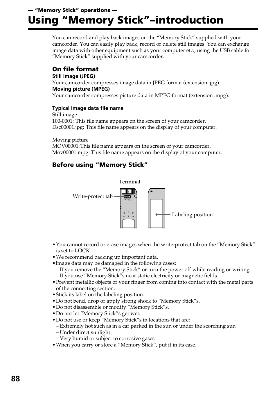 Sony TRV828 User Manual | Page 88 / 168