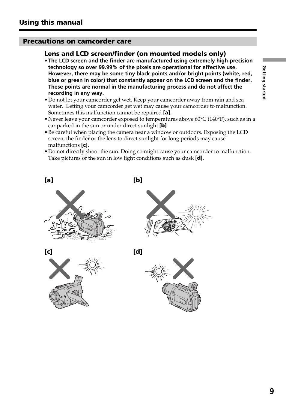 Sony TRV828 User Manual | Page 9 / 168