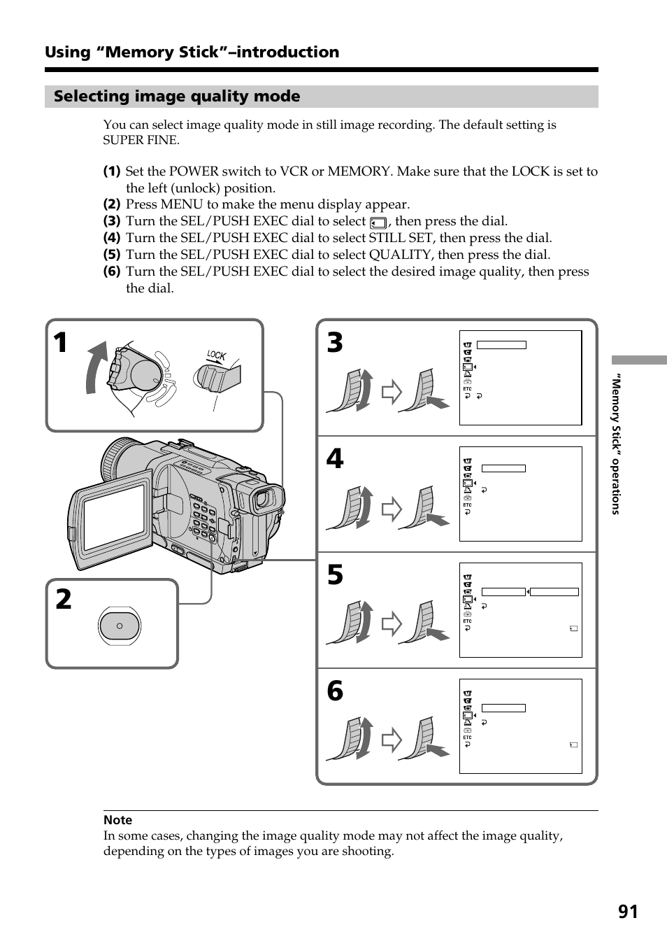 Menu | Sony TRV828 User Manual | Page 91 / 168