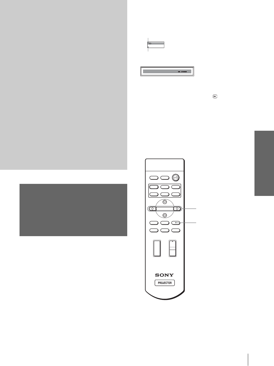 Using the menus, Operation through the menus, Us ing the men u s | Display items | Sony Cineza VPL-HS2 User Manual | Page 23 / 132