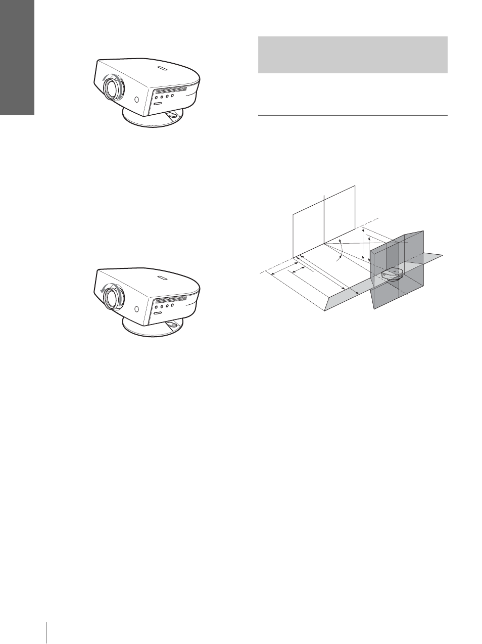 Installing the projector and a screen | Sony Cineza VPL-HS2 User Manual | Page 8 / 132