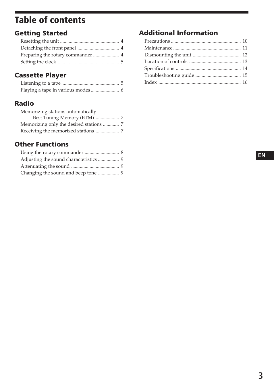 Sony XR-7850 User Manual | Page 3 / 16