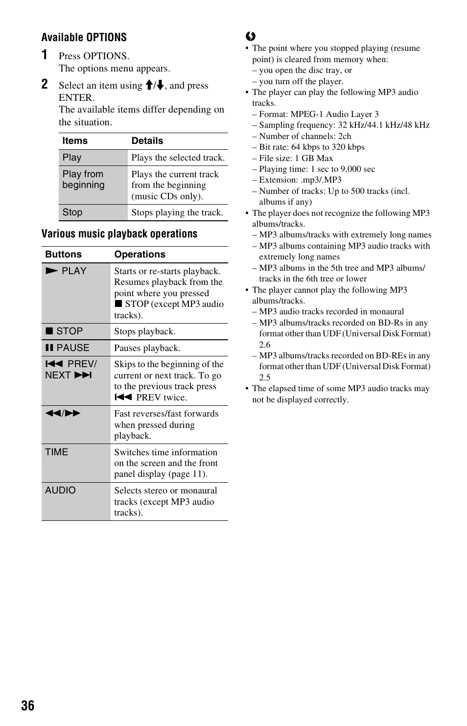 Sony BDPS360 User Manual | Page 36 / 79