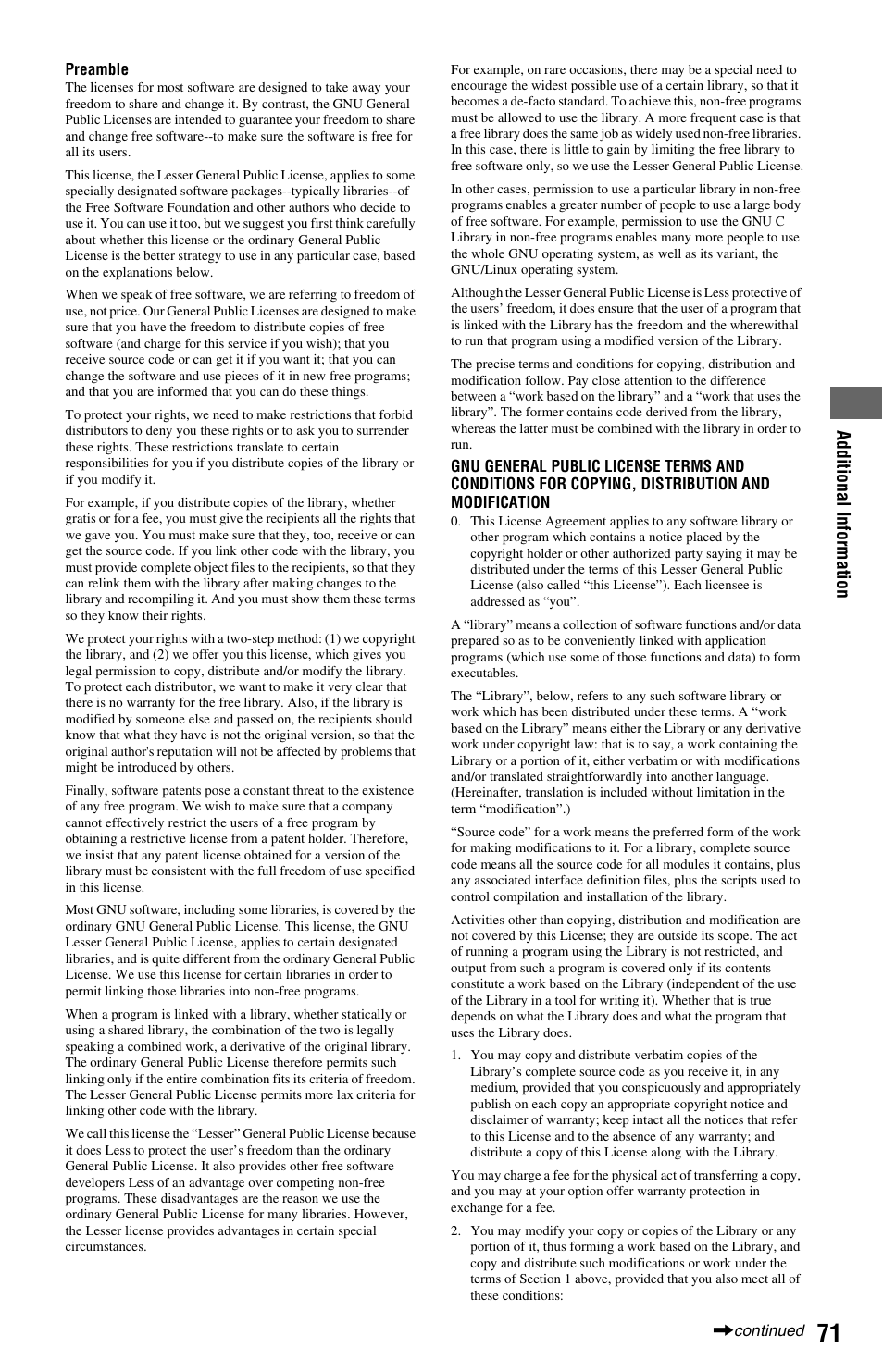 Sony BDPS360 User Manual | Page 71 / 79