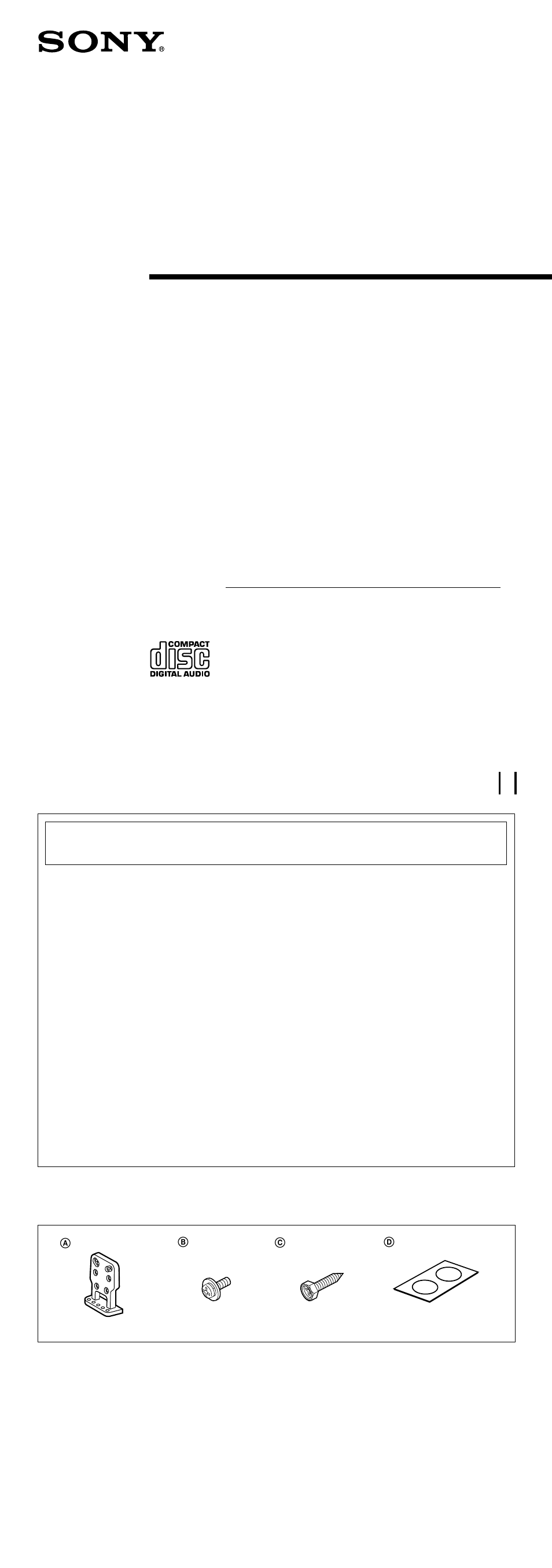 Sony CDX91 User Manual | 4 pages