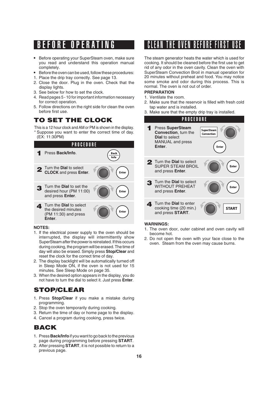 Stop/clear, Back | Sony AX-1200 User Manual | Page 18 / 43