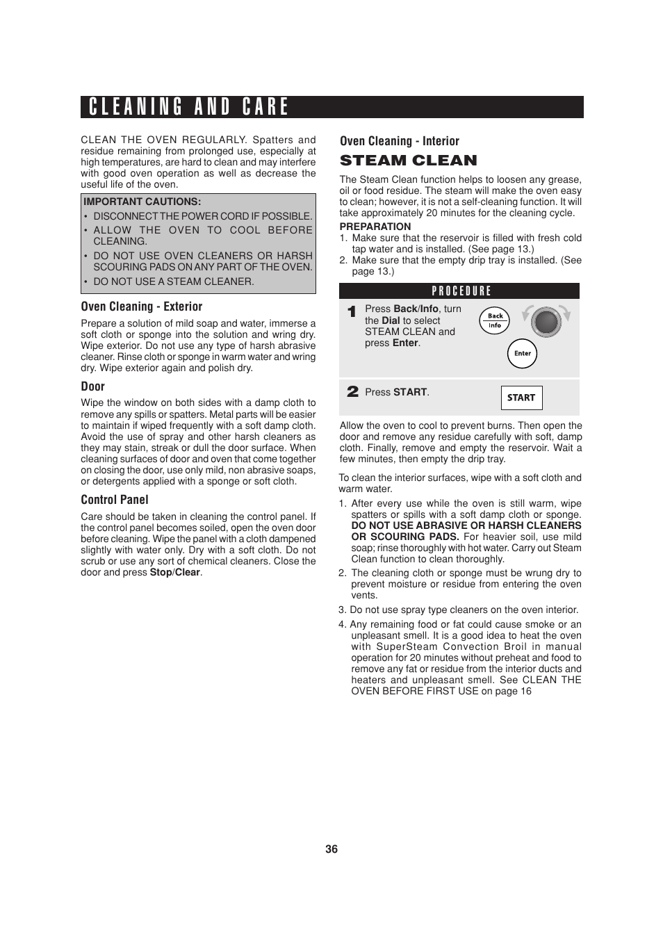 Steam clean | Sony AX-1200 User Manual | Page 38 / 43