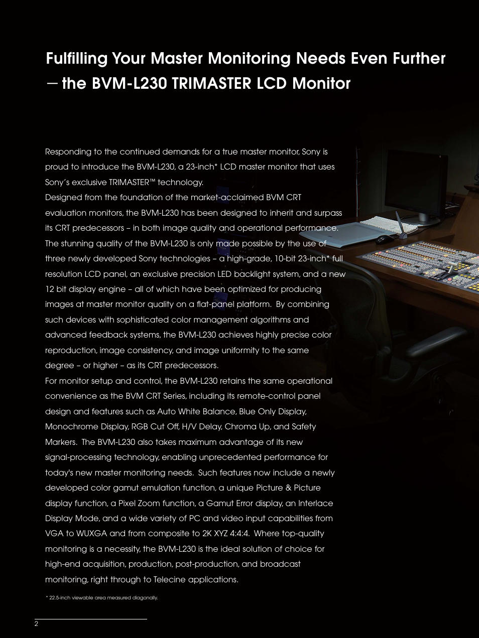 Sony BVM-L230 User Manual | Page 2 / 20