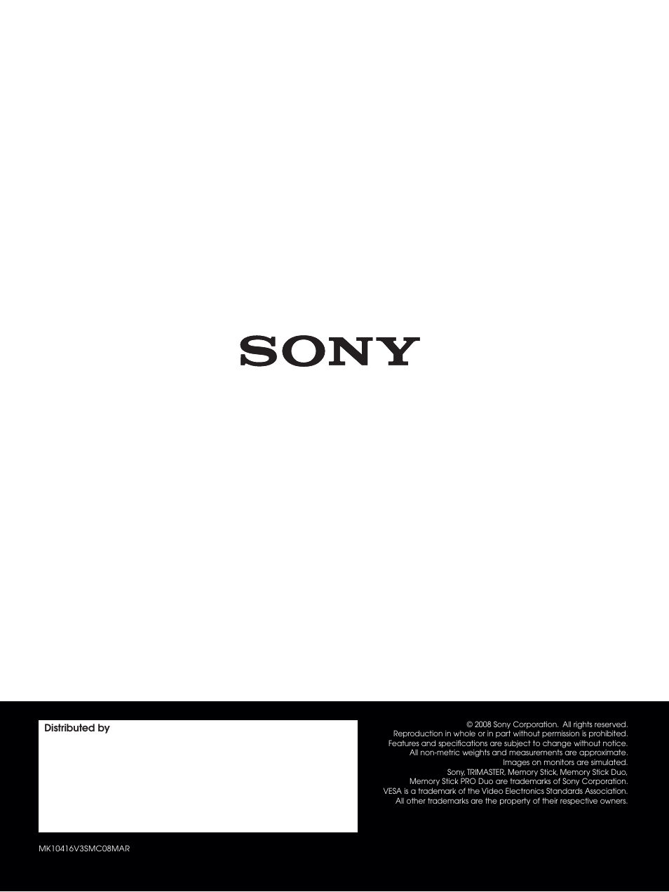 Sony BVM-L230 User Manual | Page 20 / 20