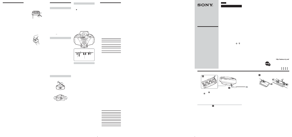 Sony CFD-S300L User Manual | 2 pages