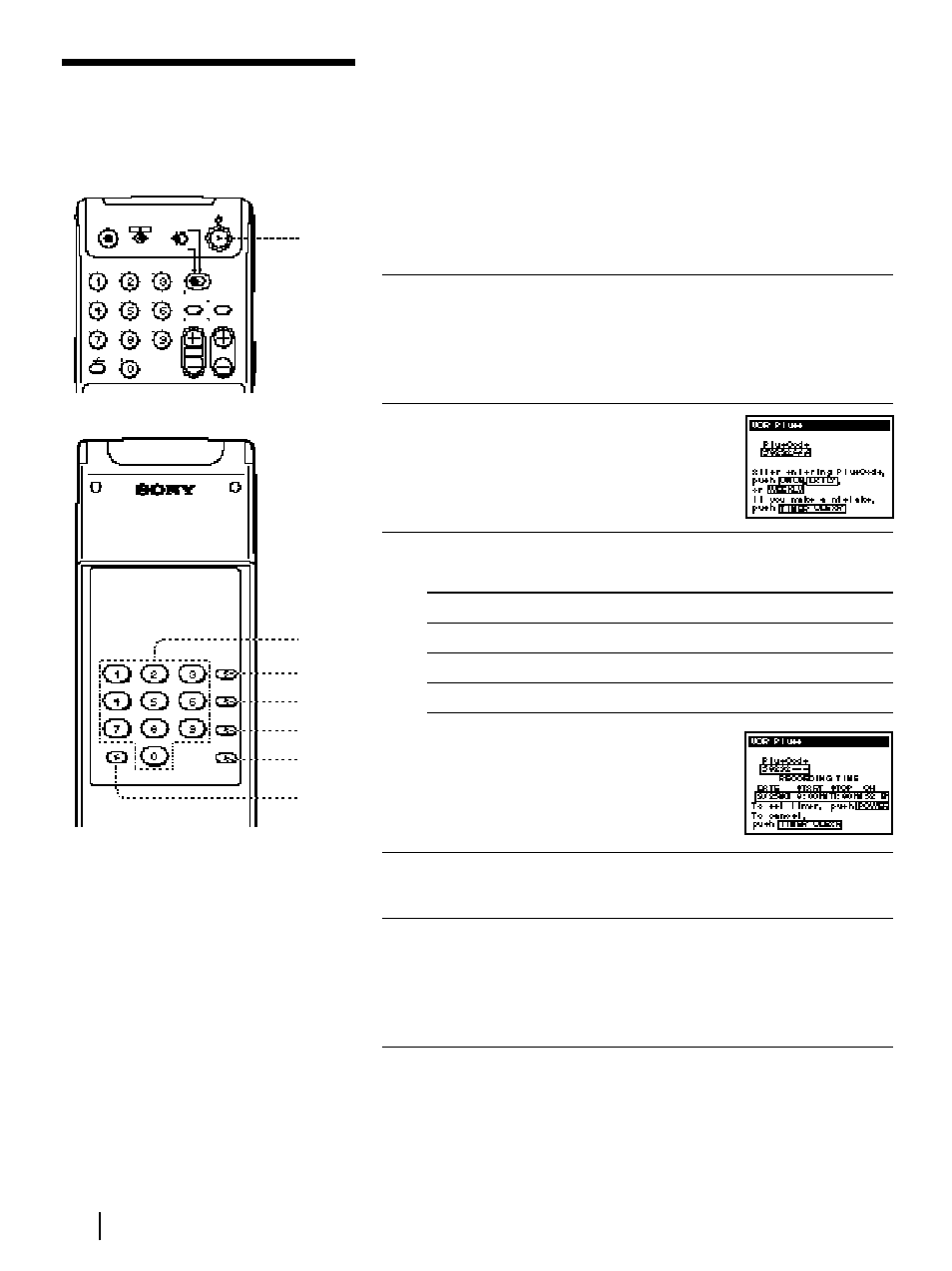 Recording tv programs using vcr plus | Sony DHR-1000 User Manual | Page 40 / 112