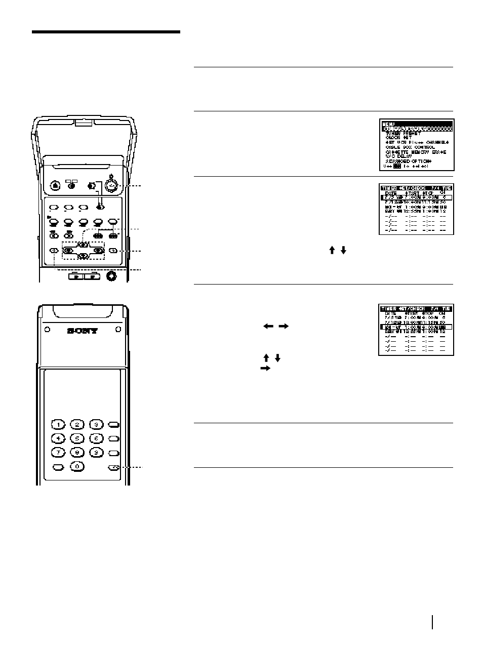 Checking/changing/ cancelling timer settings | Sony DHR-1000 User Manual | Page 51 / 112