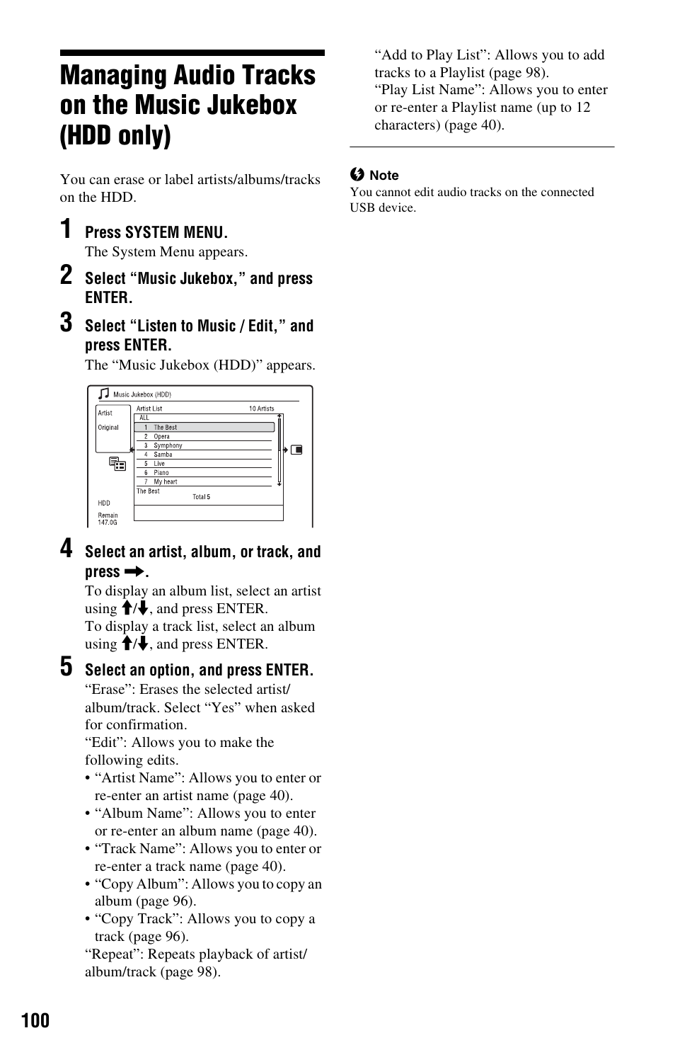 Sony AT107 User Manual | Page 100 / 160