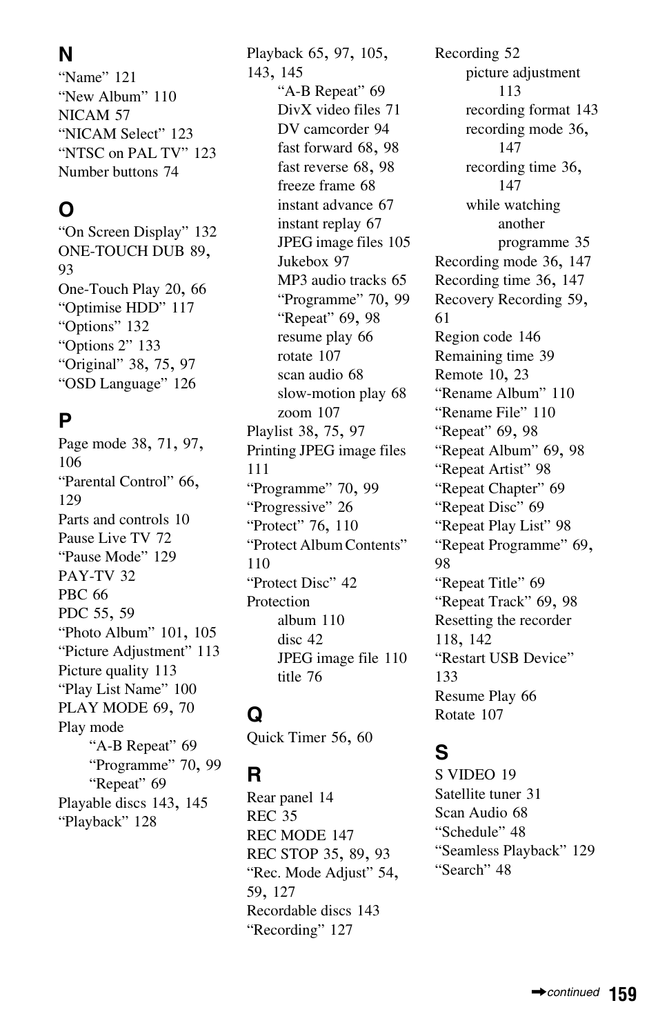 Sony AT107 User Manual | Page 159 / 160