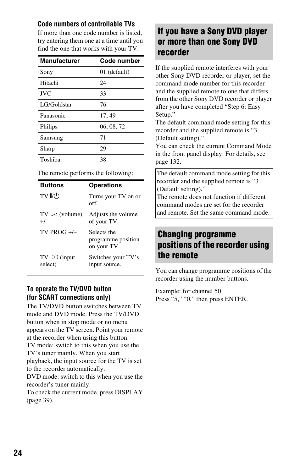 Recorder | Sony AT107 User Manual | Page 24 / 160