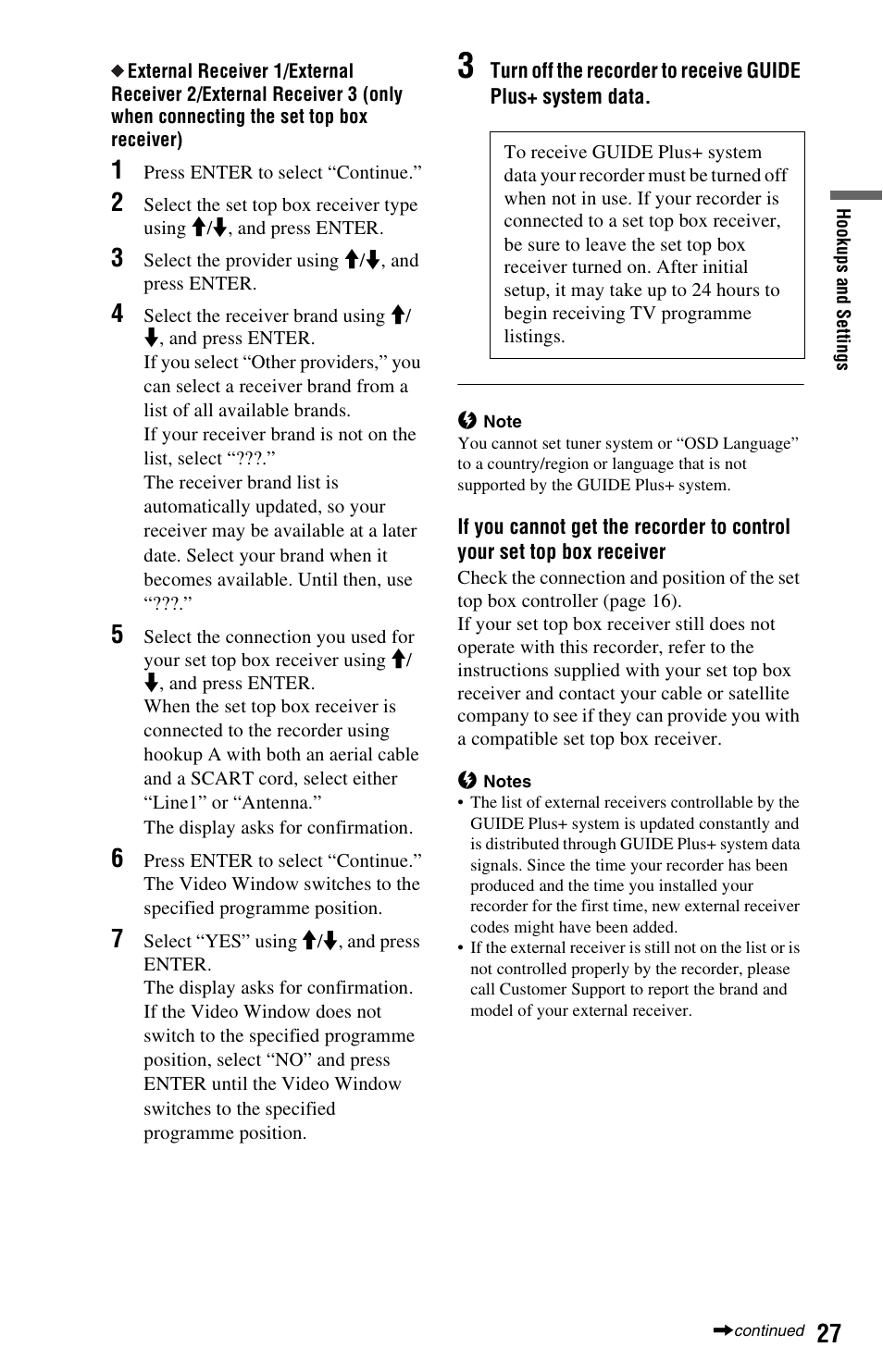 Sony AT107 User Manual | Page 27 / 160