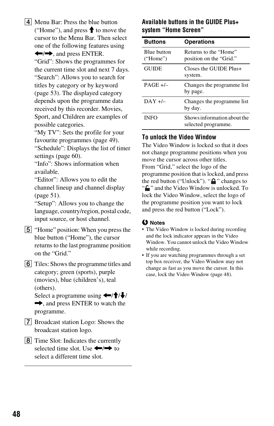 Y) (48) | Sony AT107 User Manual | Page 48 / 160