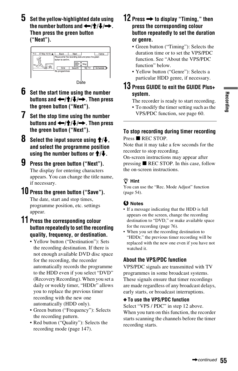 Or (55 | Sony AT107 User Manual | Page 55 / 160