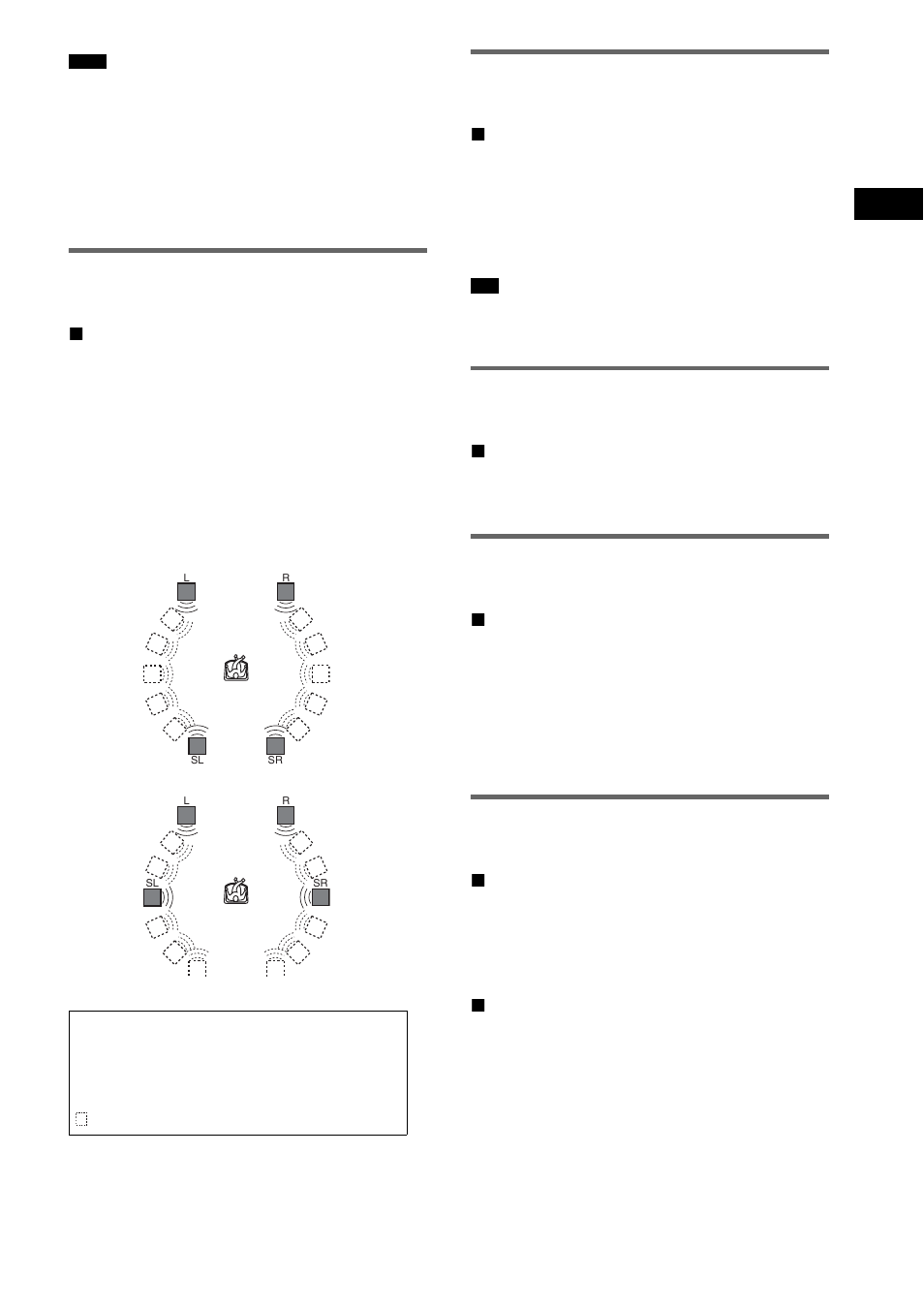 Enjoying virtual surround speakers, Selecting a sound field for music, Enjoying the sound at low volume | Enjoying the surround sound by headphones | Sony DAV-DX170 User Manual | Page 55 / 96