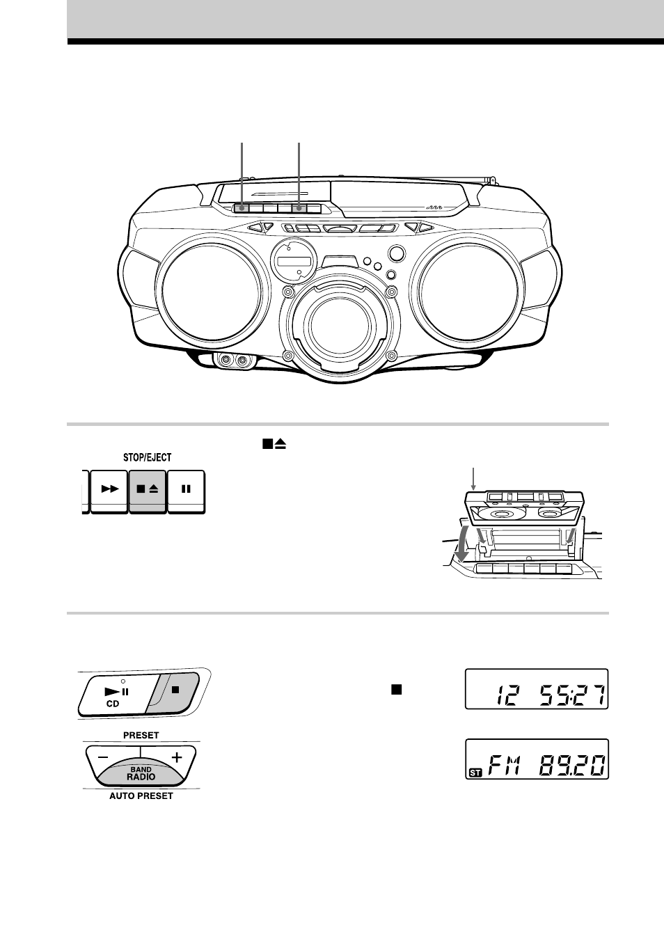 Recording on a tape | Sony CFD-G70 User Manual | Page 10 / 60