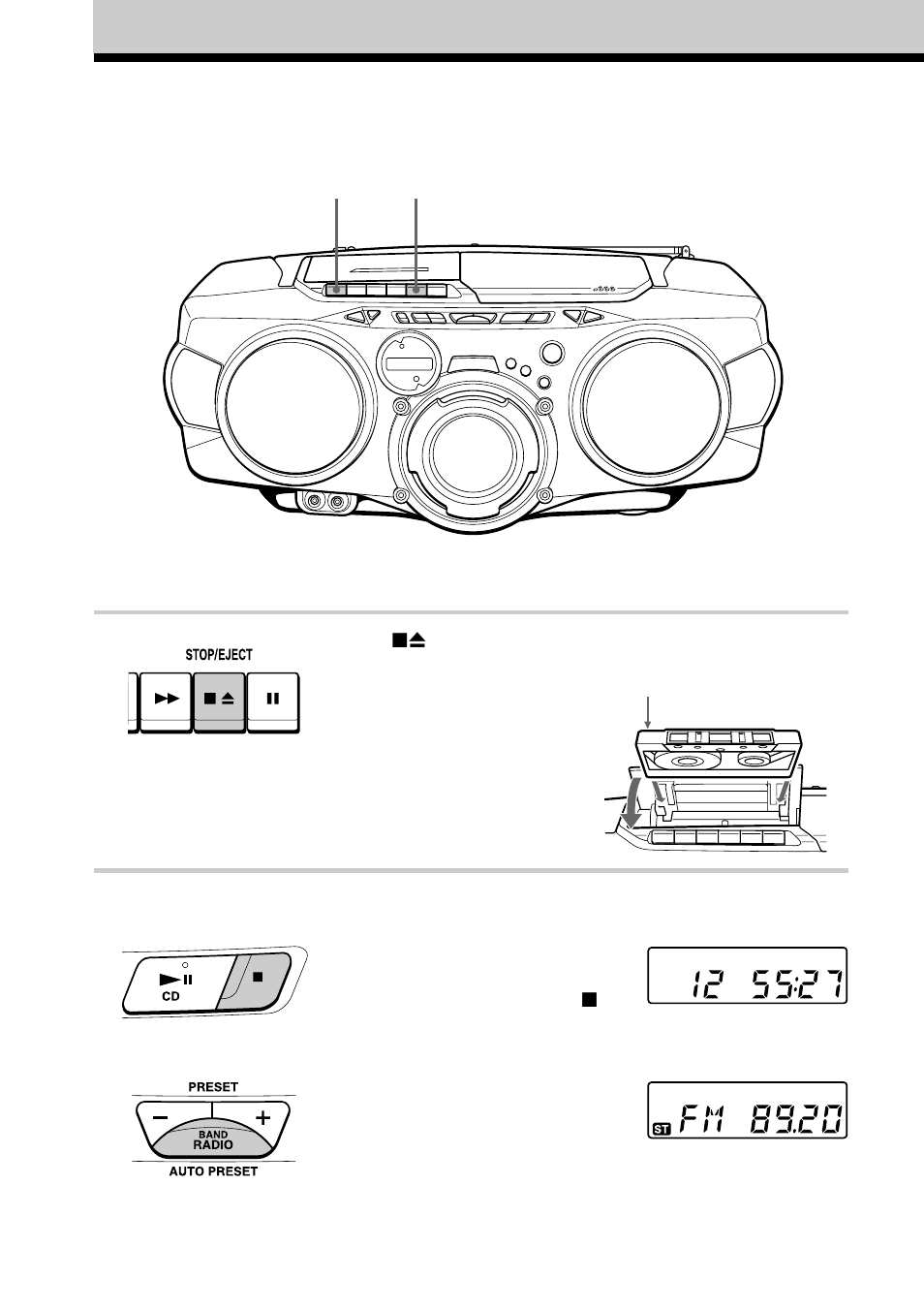 Grabación en una cinta | Sony CFD-G70 User Manual | Page 40 / 60