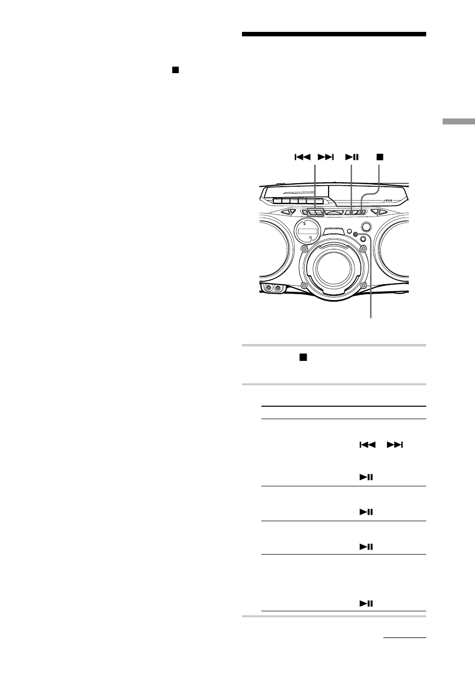 Reproducción repetida de las pistas, Reproducción repetida) | Sony CFD-G70 User Manual | Page 43 / 60