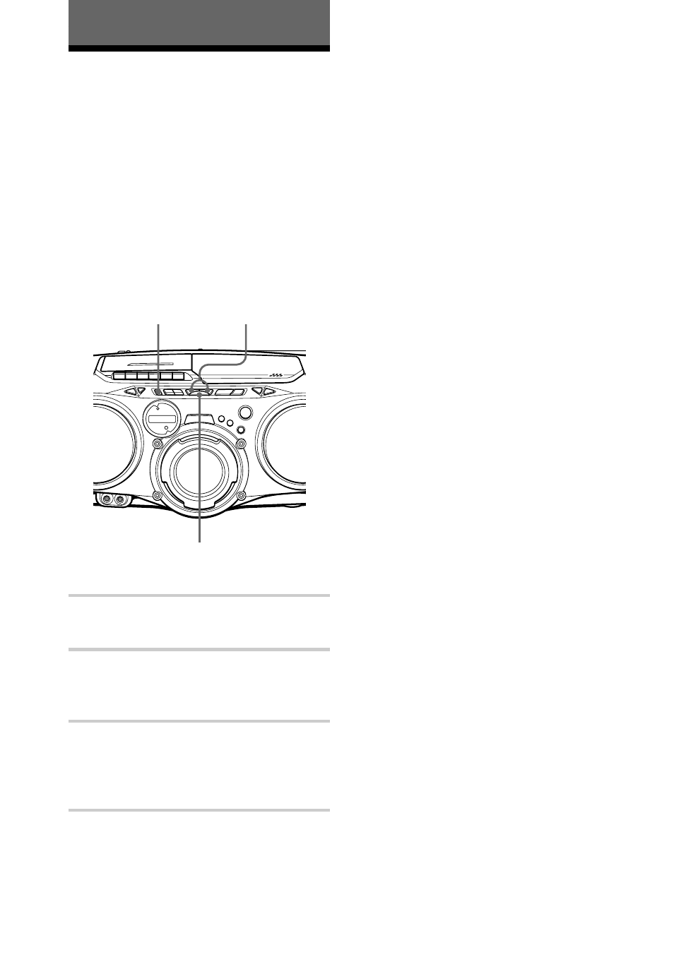 Radio, Memorización de emisoras de radiodifusión, Memorización de emisoras de | Radiodifusión | Sony CFD-G70 User Manual | Page 46 / 60