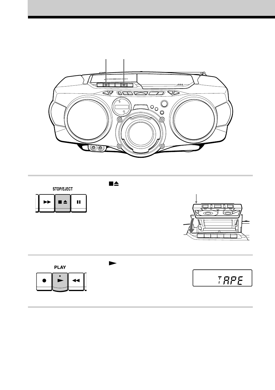 Playing a tape | Sony CFD-G70 User Manual | Page 8 / 60