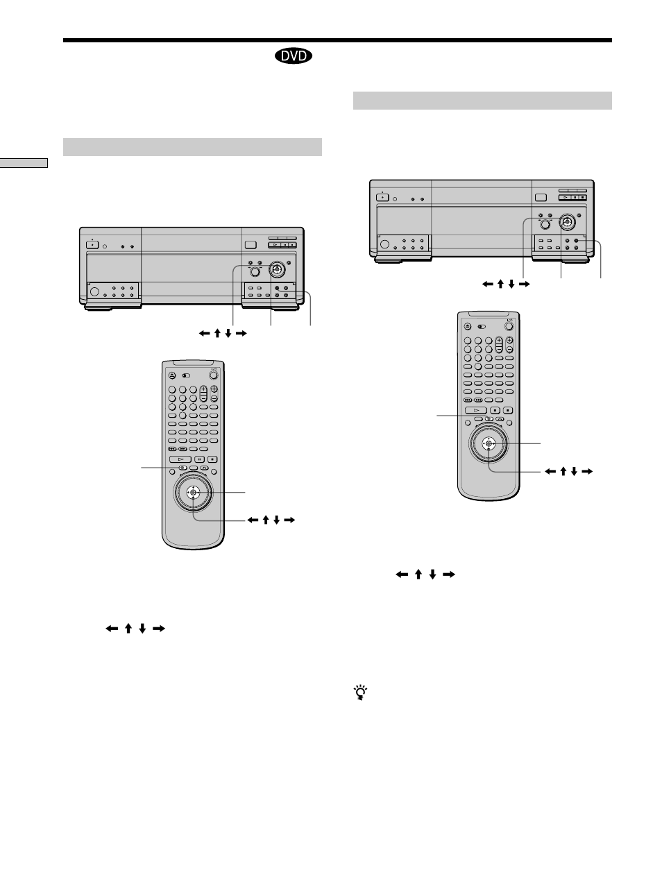 Using the dvd’s menu, Using the dvd menu, Using the title menu | Playing discs, Press enter | Sony DVP-CX860 User Manual | Page 28 / 96