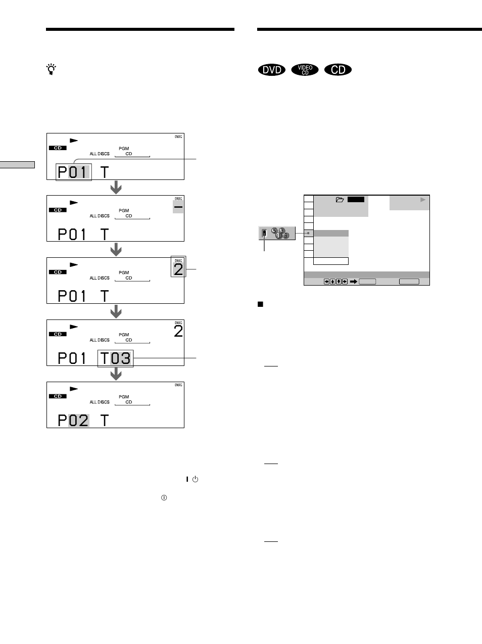 Playing in random order (shuffle play) | Sony DVP-CX860 User Manual | Page 58 / 96