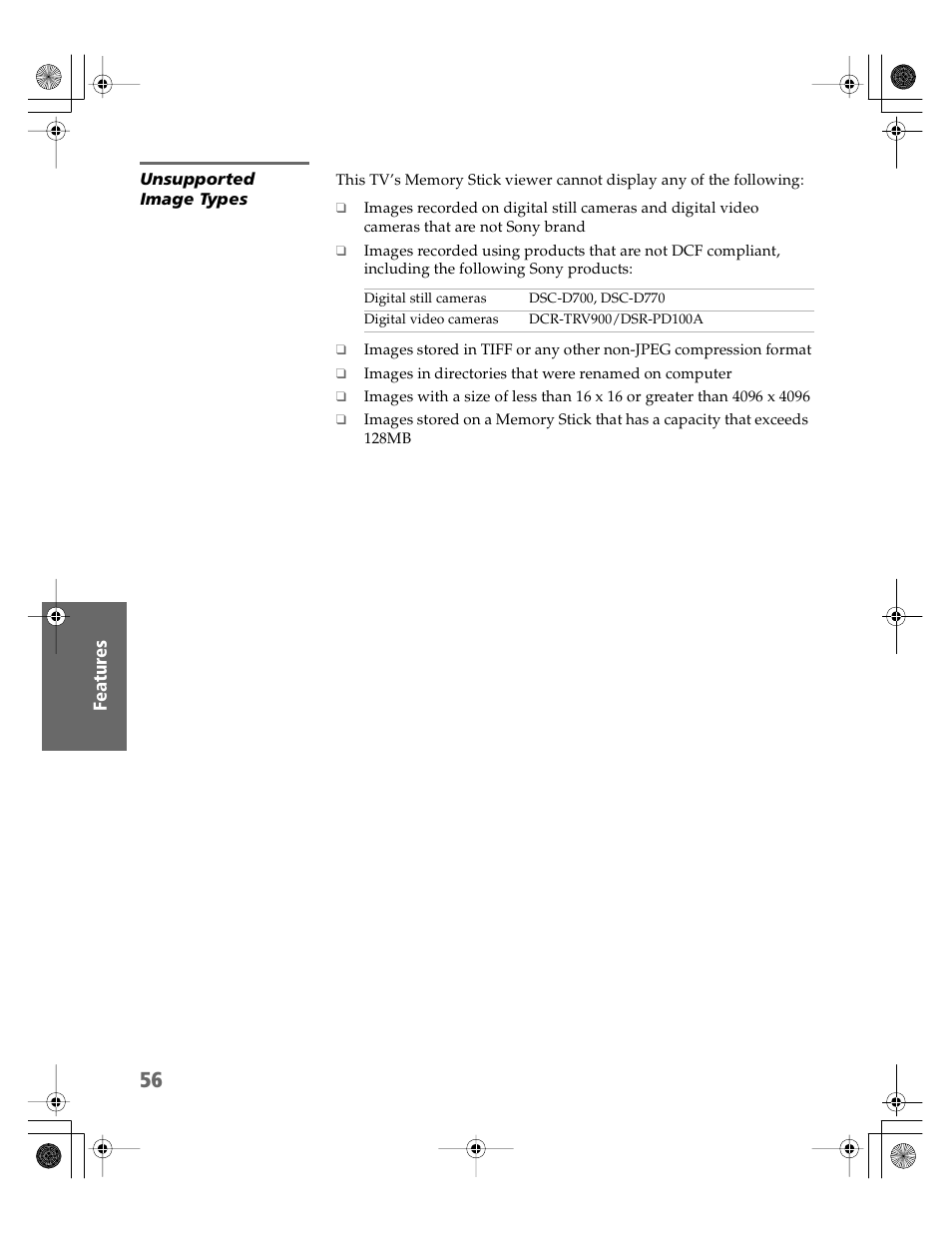 Unsupported image types | Sony KV-30HS510 User Manual | Page 57 / 94