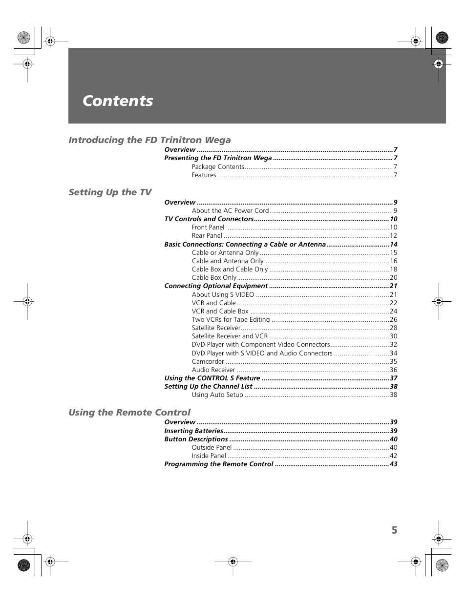 Sony KV-30HS510 User Manual | Page 6 / 94