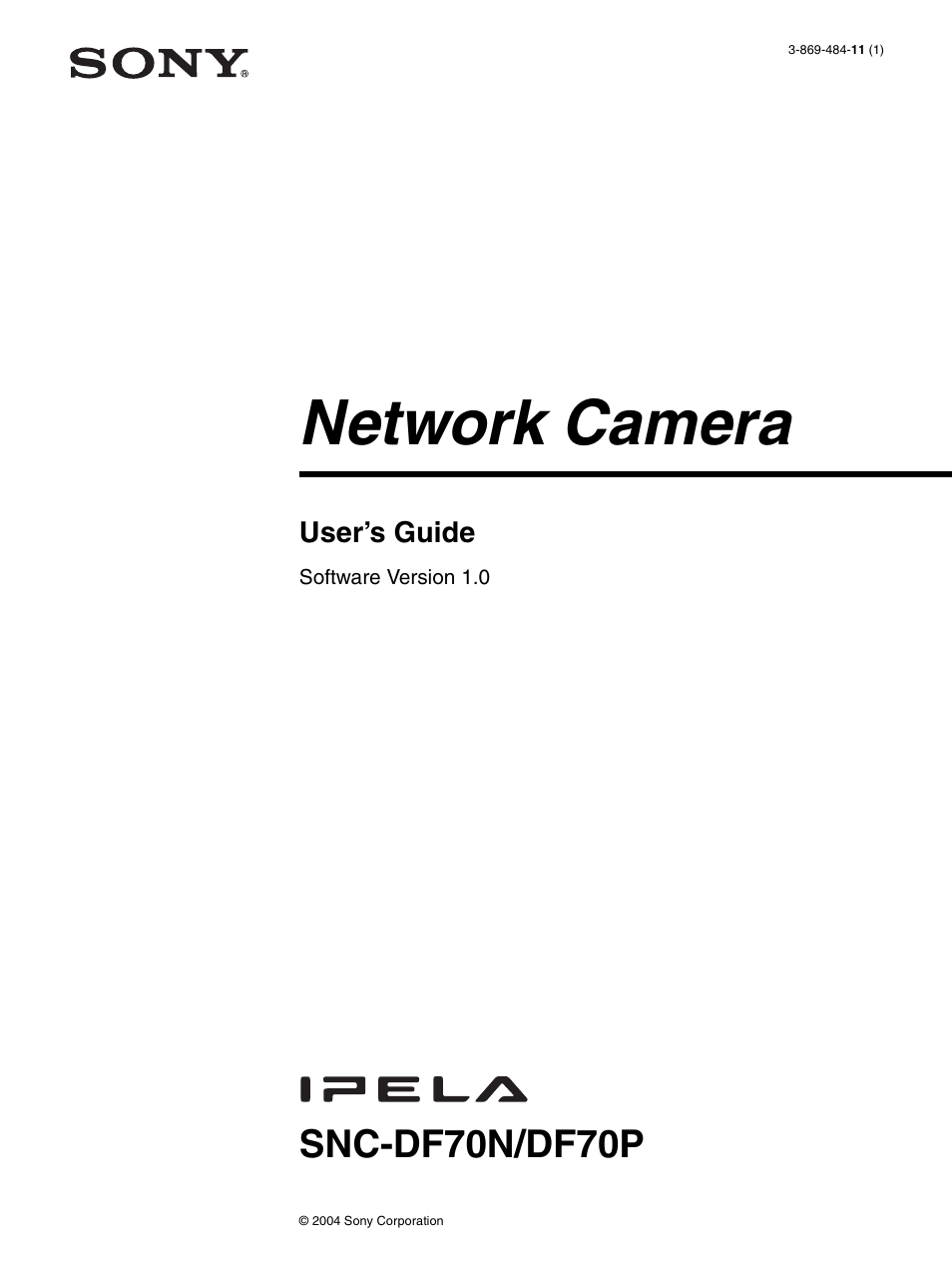 Sony DF70P User Manual | 67 pages