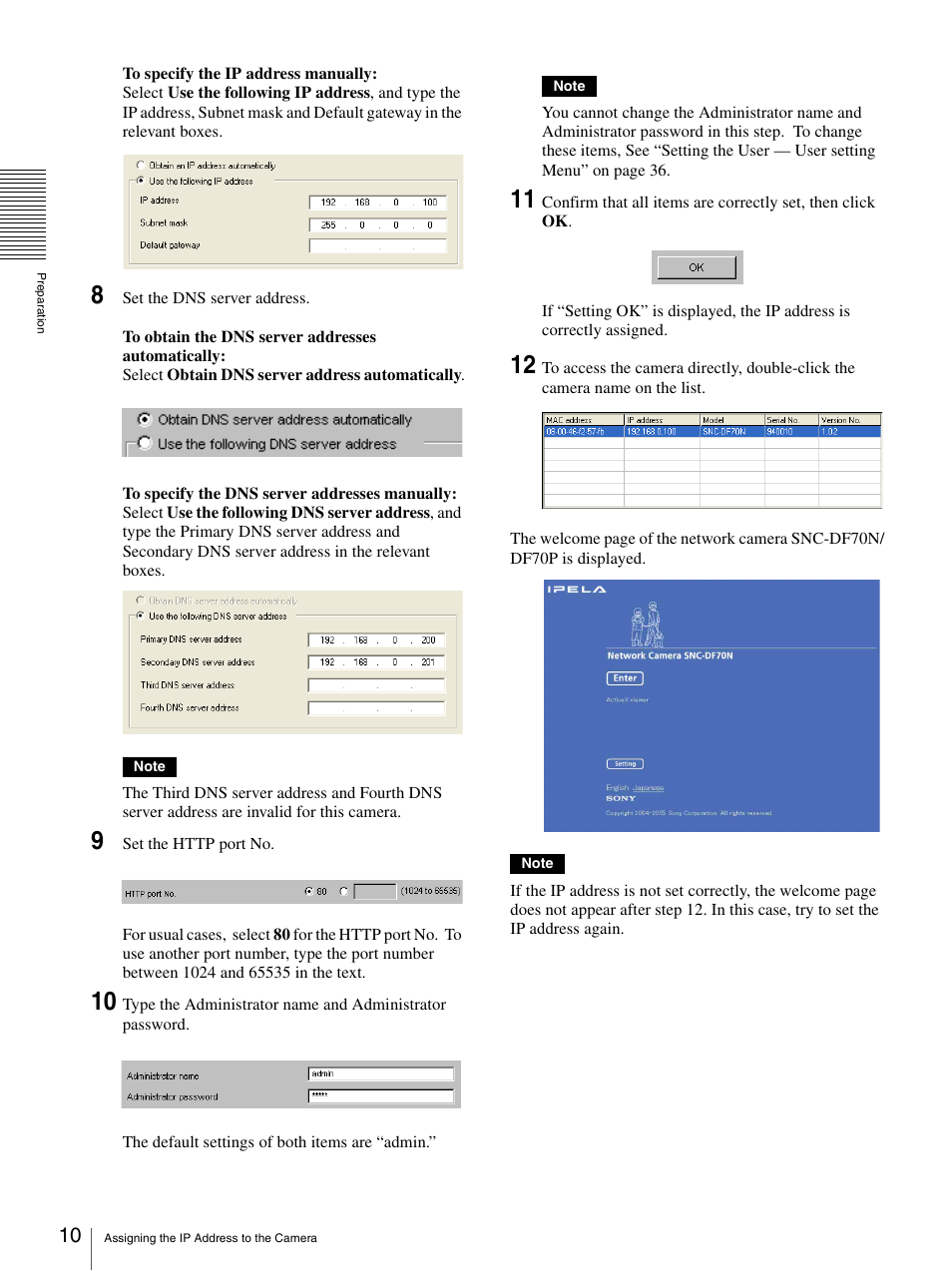 Sony DF70P User Manual | Page 10 / 67