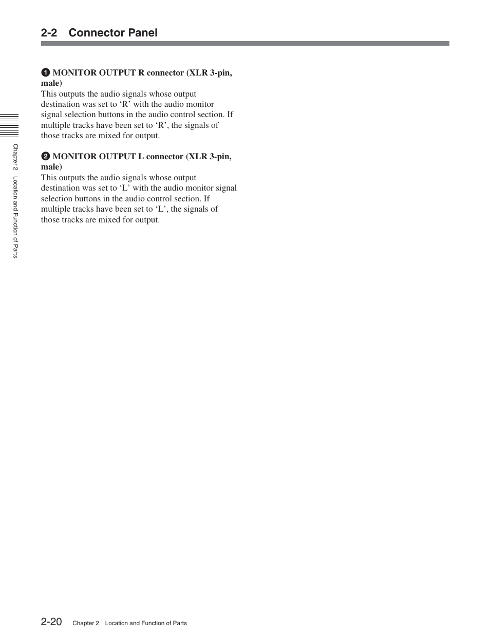 2 connector panel | Sony HDW-S2000 User Manual | Page 30 / 158