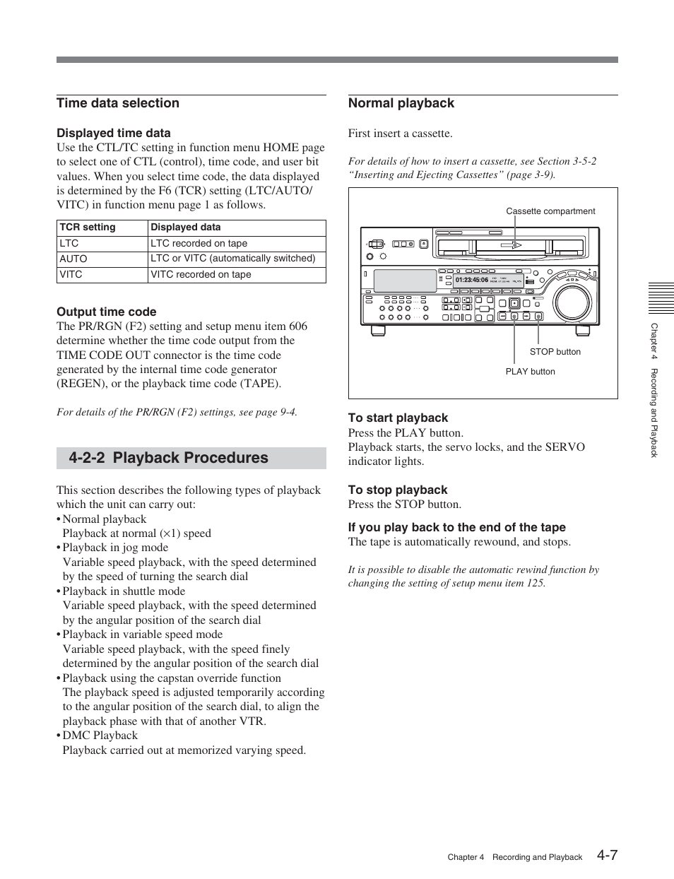 2-2 playback procedures | Sony HDW-S2000 User Manual | Page 49 / 158