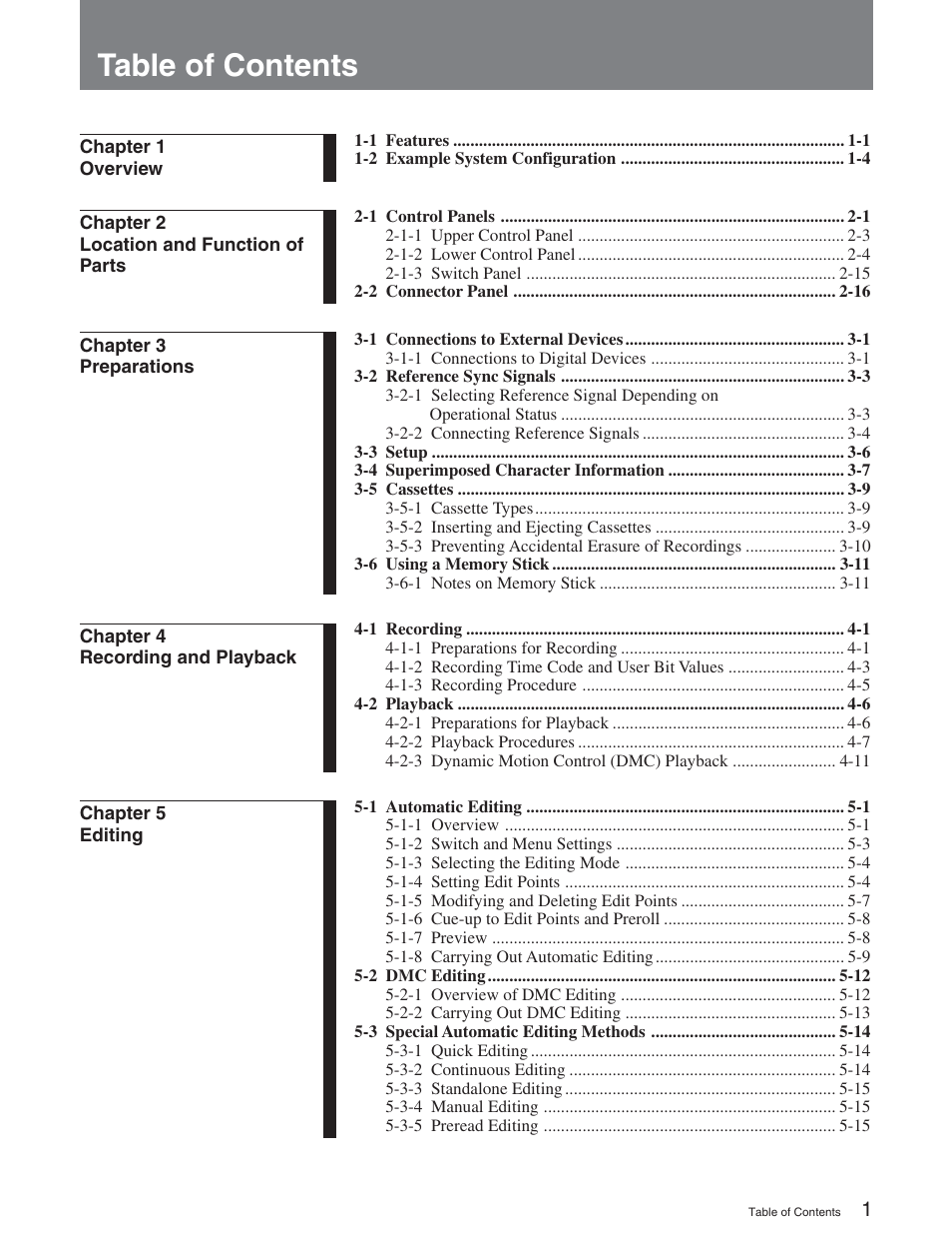 Sony HDW-S2000 User Manual | Page 5 / 158