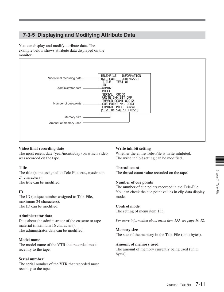 3-5 displaying and modifying attribute data | Sony HDW-S2000 User Manual | Page 93 / 158