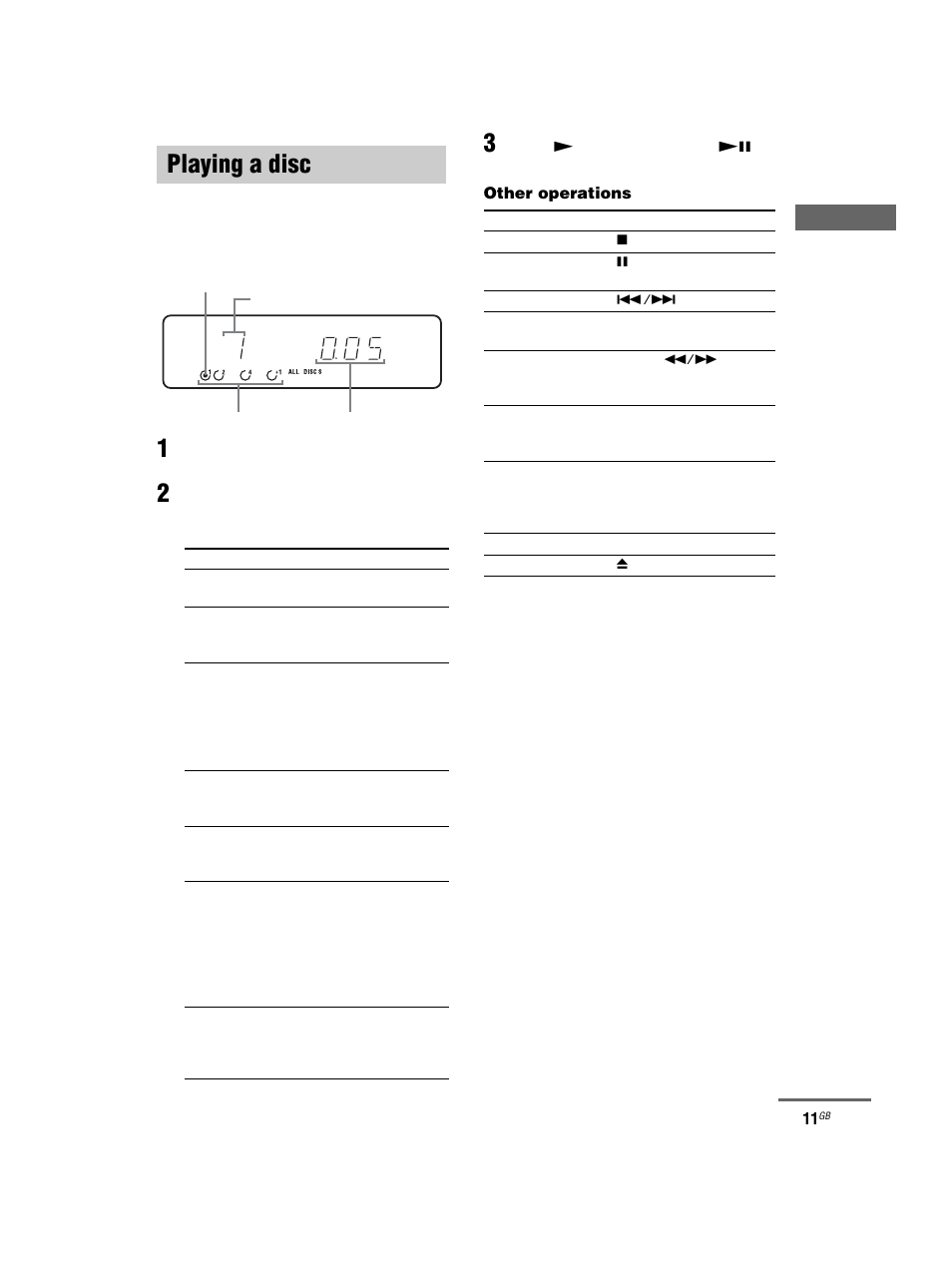Playing a disc, Normal play/shuffle play | Sony CMT-HPX7 User Manual | Page 11 / 36