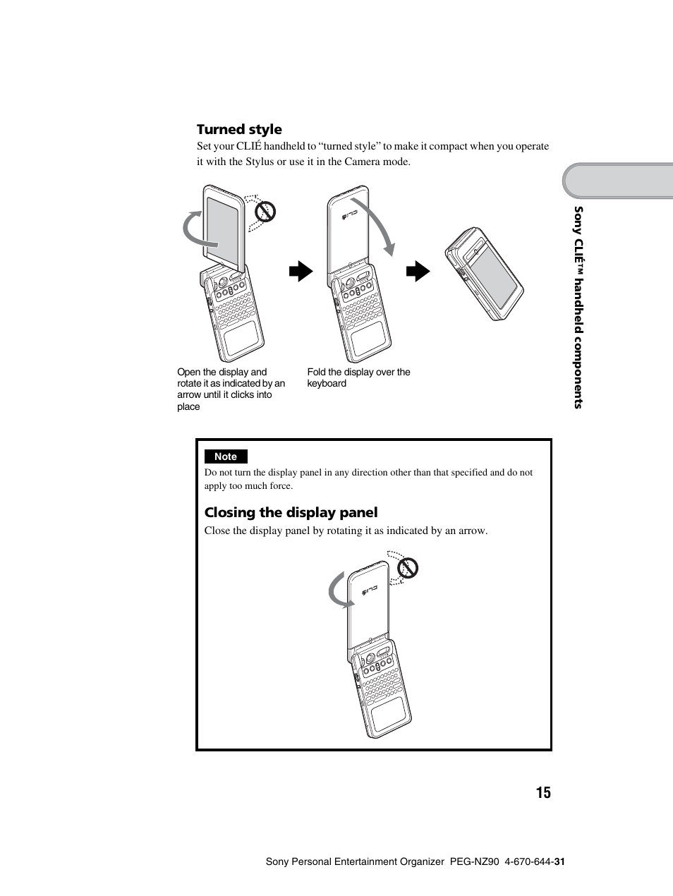 Sony PEG-NZ90 User Manual | Page 15 / 115