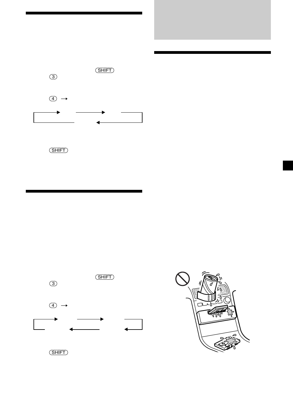 Playing tracks repeatedly — repeat play, Playing tracks in random order — shuffle play, Additional information | Precautions, Playing tracks repeatedly, Repeat play, Playing tracks in random order, Shuffle play, 15 playing tracks repeatedly | Sony FM/AM CASSETTE XR-4890 User Manual | Page 15 / 20